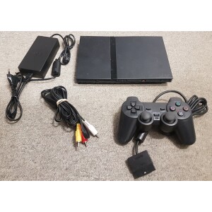 Playstation 2 slim (Med ny handkontroll)