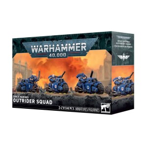 WH 40K Space Marines Outrider Squad (Ny)