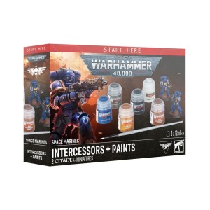 WH 40K Space Marines Intercessors + Paints (Ny) 11th Edition