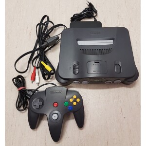 Nintendo 64 (Med svart handkontroll)