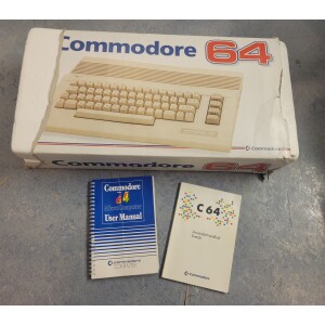 Commodore 64 (Med A/V kabel & strömsladd) i kartong (MED Å-Ä-Ö)