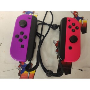 Switch – JoyCon Pair Lila och Neon Rosa Med Straps (BEG)