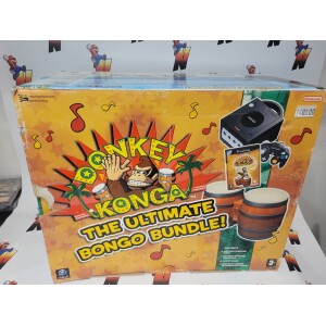 Donkey Konga The Ultimate Bongo Bundle! Konsol + Trummor och spel i Box.
