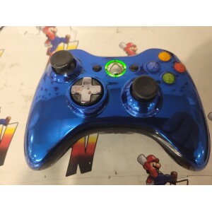 XBOX 360 Handkontroll med roterande styrkors (Metal Blå)