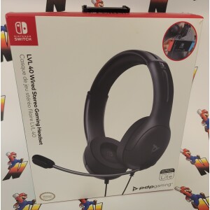 Nintendo Switch lvl 40 Wired Stereo Gaming Headset Komplett i Box (BEG)