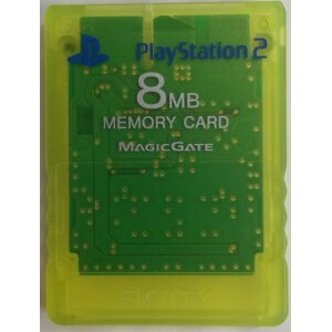 PS2 Minneskort Gul transparent